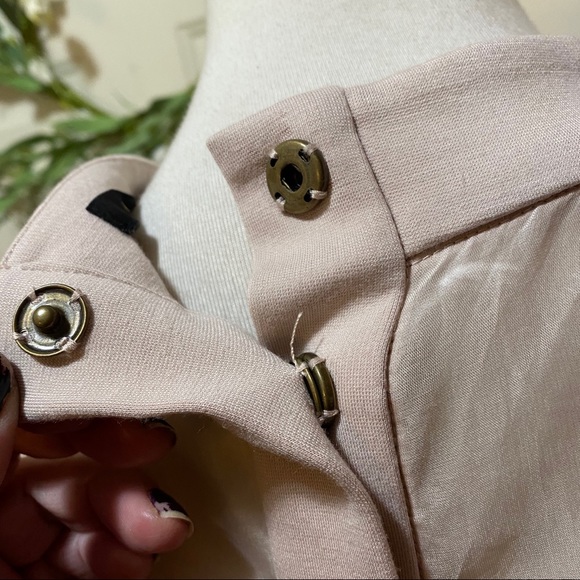 Cynthia Steffe Nude HighNeck ButtonSnap Midi Dress - Picture 6 of 8